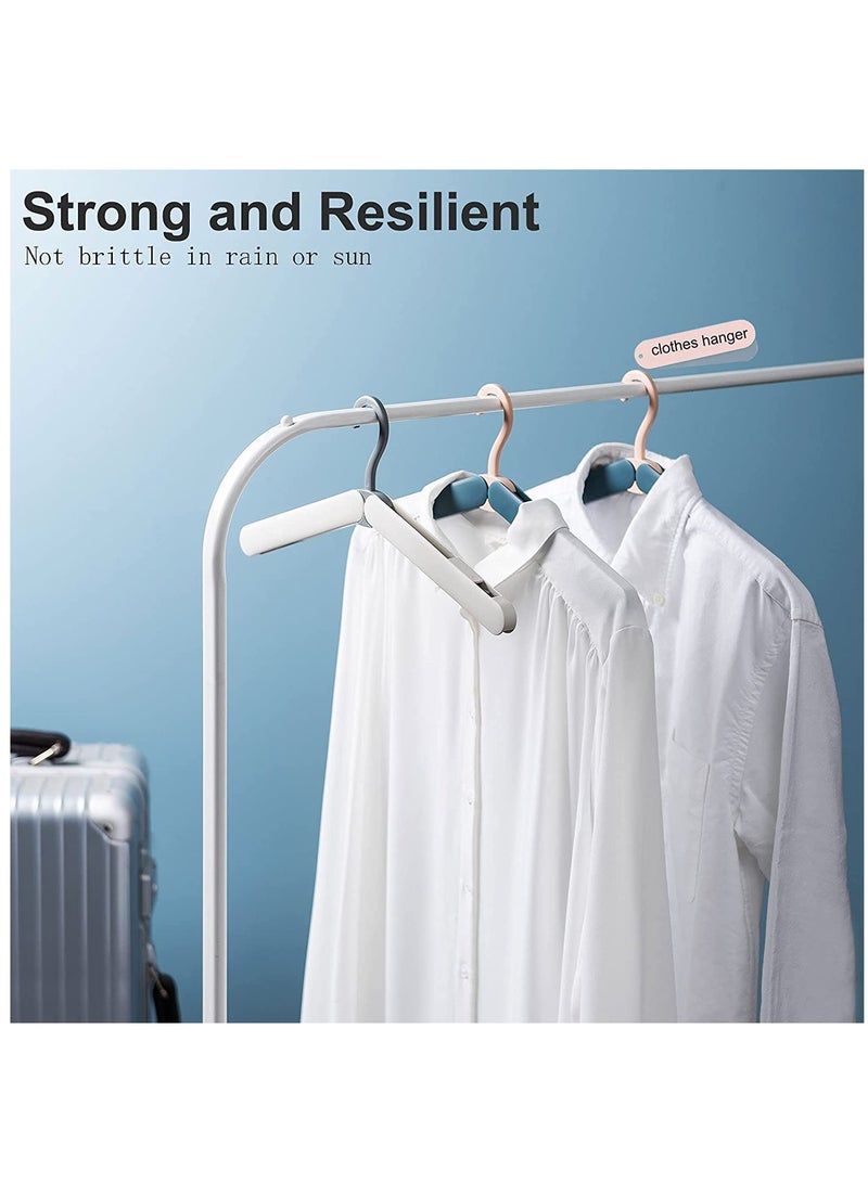 Foldable Coat Hangers Portable Travel Collapsible Hangers with Clips for Clothes and Coats 2 Pcs - Image 3